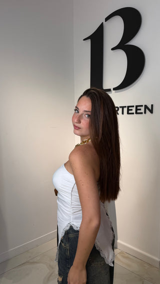 Top asimmetrico pizzo
