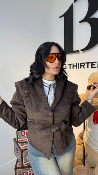 Giacca Camoscio Strutturata