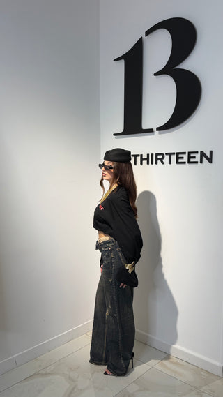 Denim risvolto strappo
