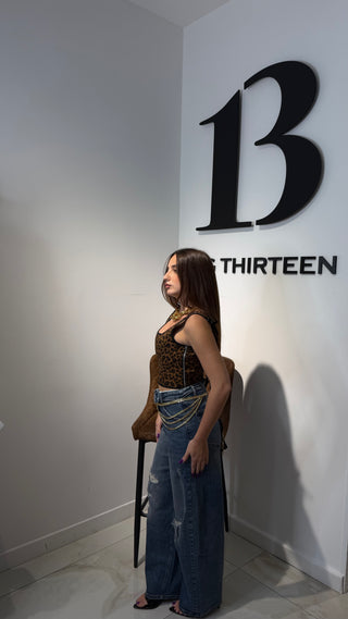 Denim risvolto strappo