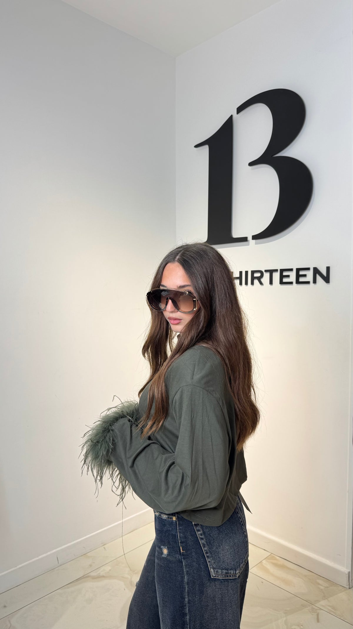 Longsleeve Crop Just piume