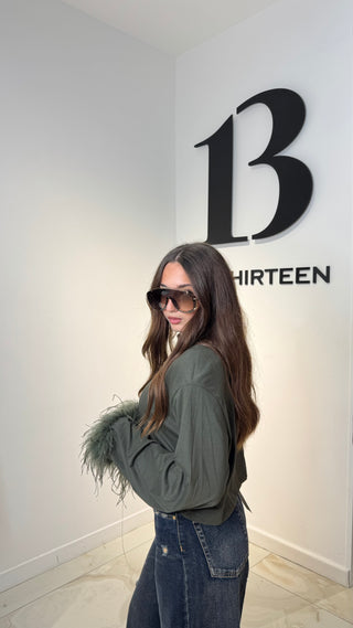 Longsleeve Crop Just piume