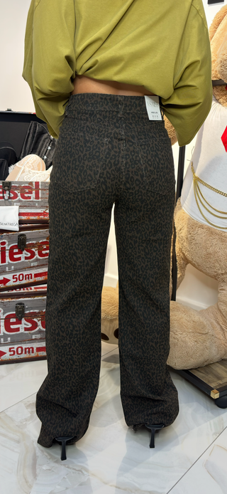 Denim Animalier Wide Leg