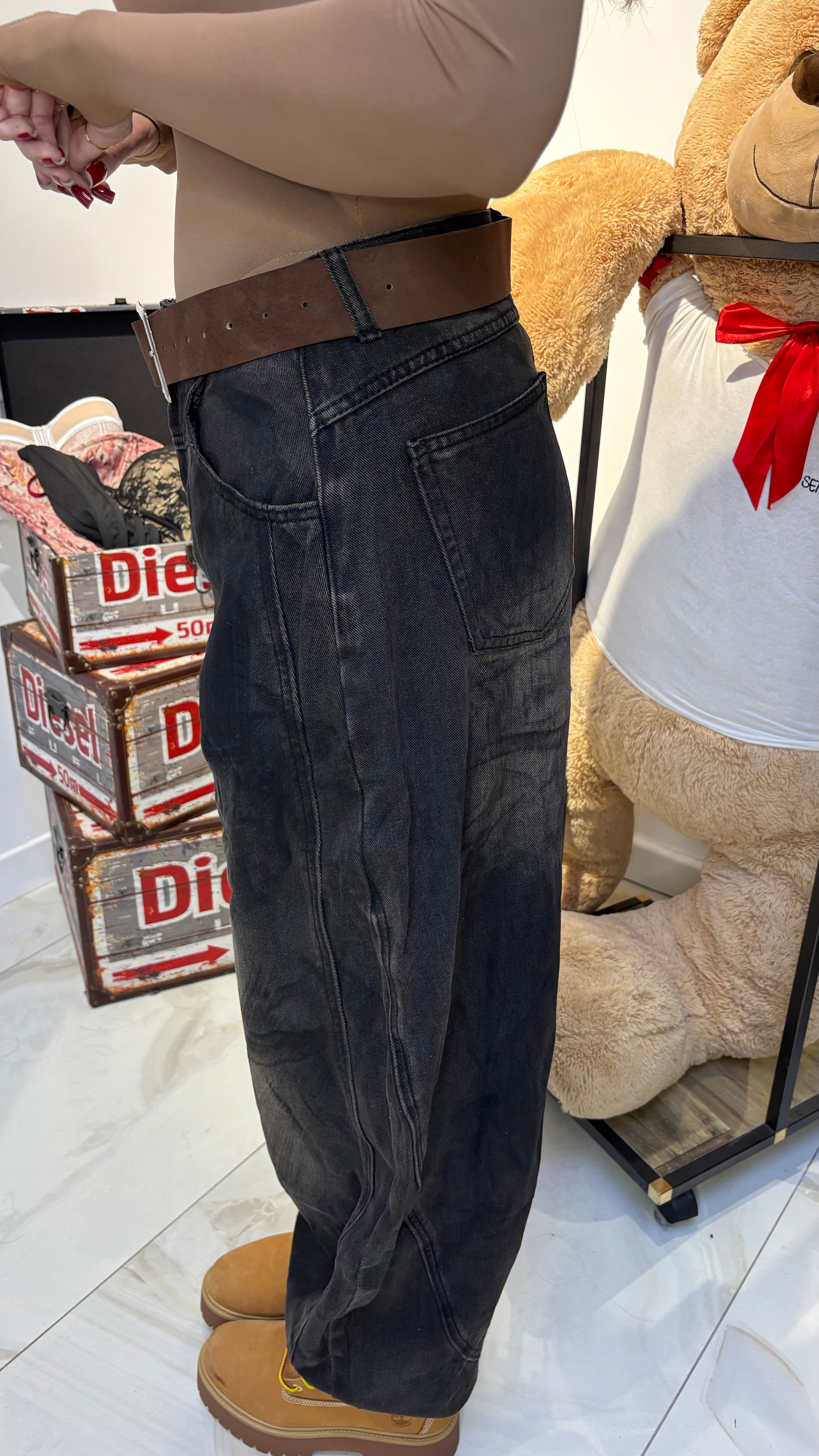 Denim Cinturone Brown