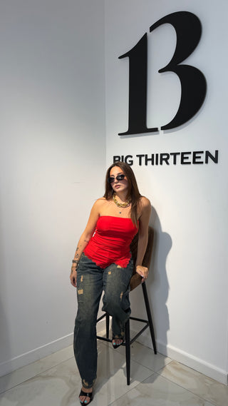 Denim strappo