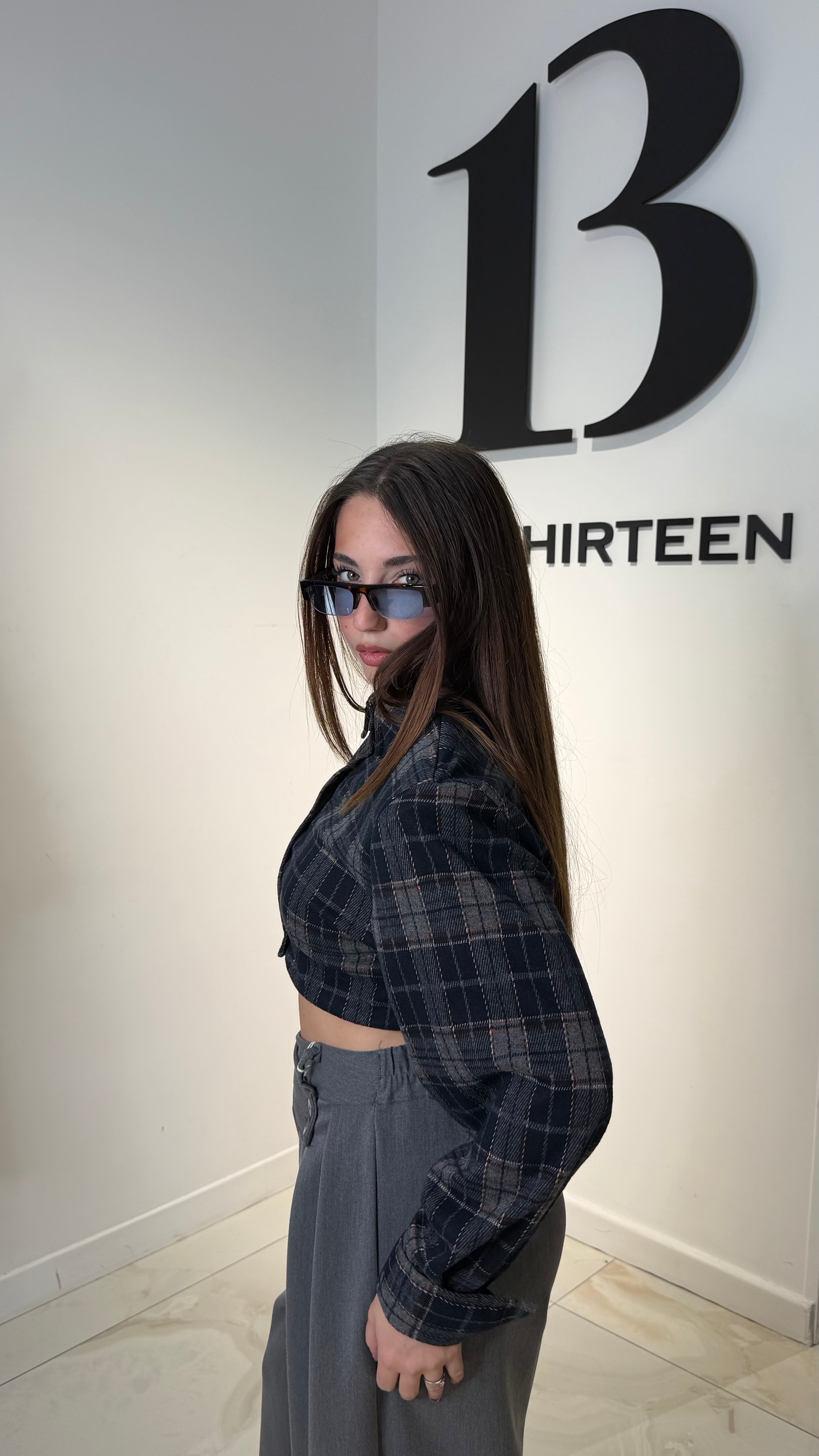 Camicia Quadri Cropped