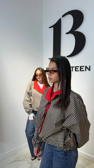 Jacket quadri Red