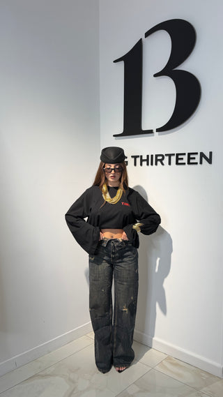 Denim risvolto strappo