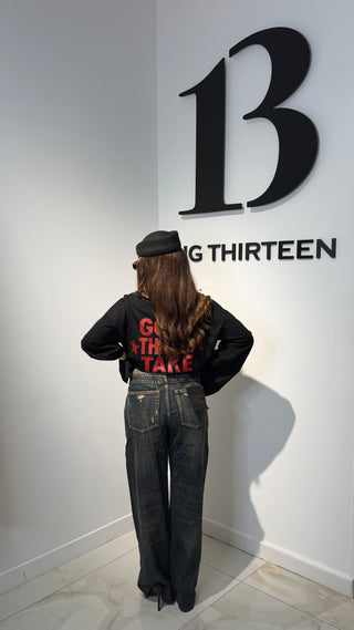 Denim risvolto strappo