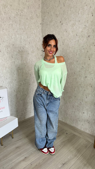 Denim Baggy Ballon Scintillio